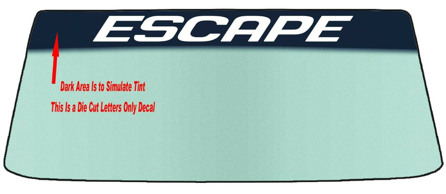 Fits A FORD ESCAPE Vehicle Custom Windshield Banner Graphic Die Cut Decal - Vinyl Application Tool Included