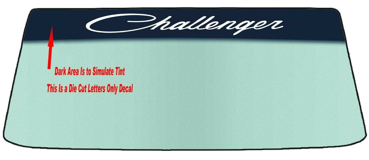 FOR CHALLENGER Windshield Banner Vinyl Decal - With Application Tool