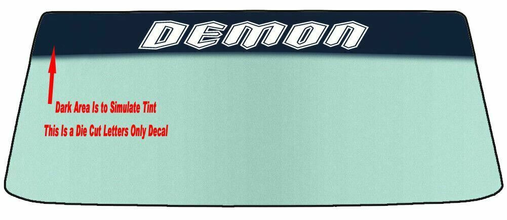 Demon Vehicle Custom Windshield Banner Graphic Die Cut Decal - Vinyl Application Tool Included