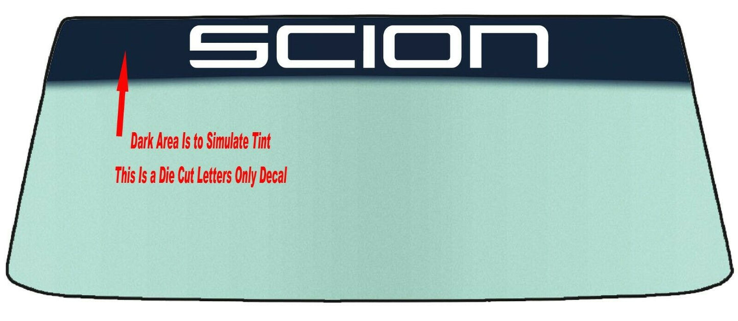 FITS SCION Vehicle Custom Windshield Banner Graphic Die Cut Decal - Vinyl Application Tool Included