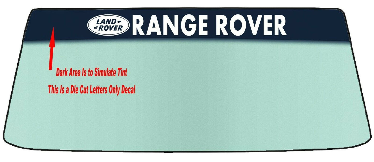 FITS RANGE ROVER  Vehicle Custom Windshield Banner Graphic Die Cut Decal - Vinyl Application Tool Inc