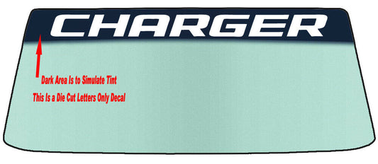 Fits A CHARGER Vehicle Custom Windshield Banner Graphic Die Cut Decal - Vinyl Application Tool Included