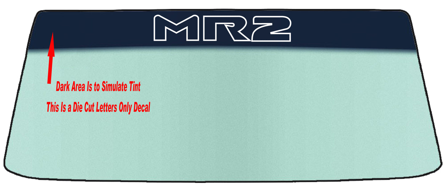 Fits A TOYOTA MR2 Vehicle Custom Windshield Banner Graphic Die Cut Decal - Vinyl Application Tool Included