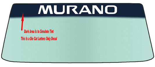 Fits A NISSAN MURANO - Two Styles Vehicle Custom Windshield Banner Graphic Die Cut Decal - Vinyl Application Tool Included