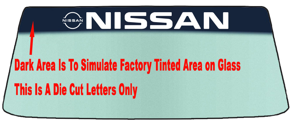 Fits A NISSAN Vehicle Custom Windshield Banner Graphic Die Cut Decal - Vinyl Application Tool Included