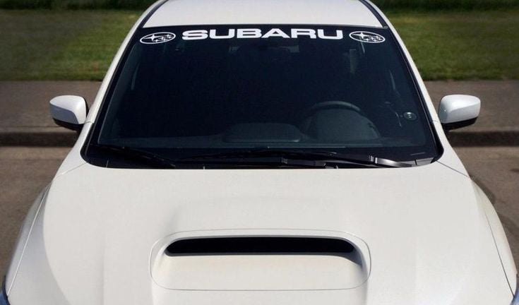 Fits A SUBARU Vehicle Custom Windshield Banner Graphic Die Cut Decal - Vinyl Application Tool Included