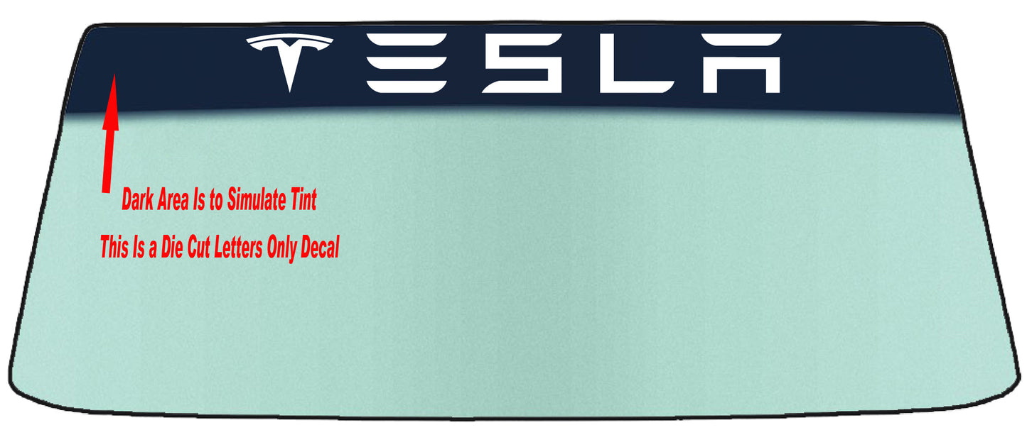 FOR TESLA VEHICLES WINDSHIELDS BANNER GRAPHIC DIE CUT DECAL/STICKER VINYL DECAL